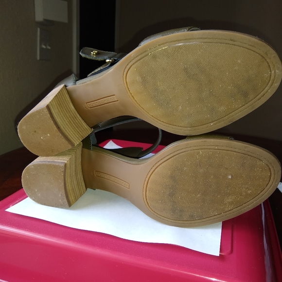 Tommy Hilfiger CHARLOT green leather stacked heel - Picture 7 of 7